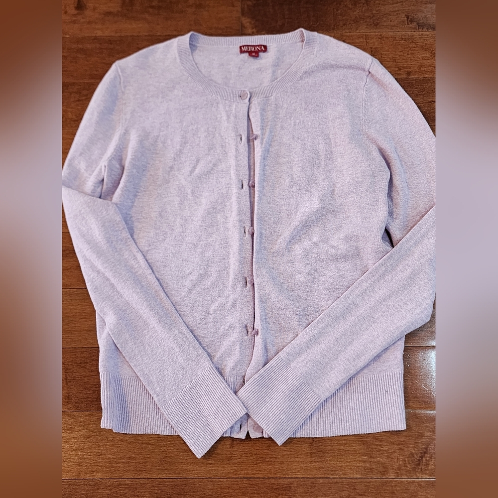 Merona Light Purple Button Up Sweater
